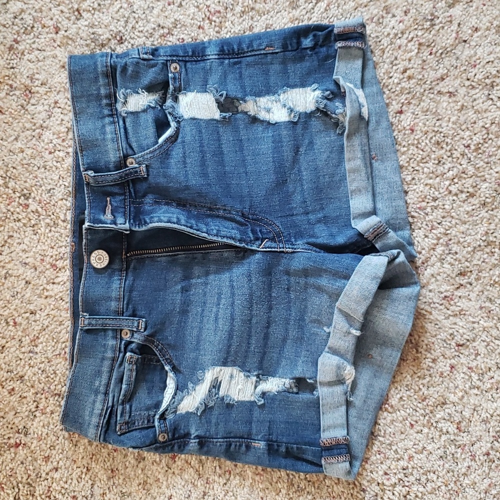 Express Distressed Denim Shorts